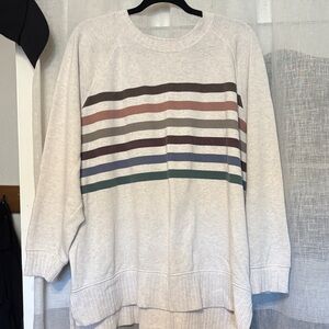 Maurices Multicolor Striped Crew Neck Sweater
